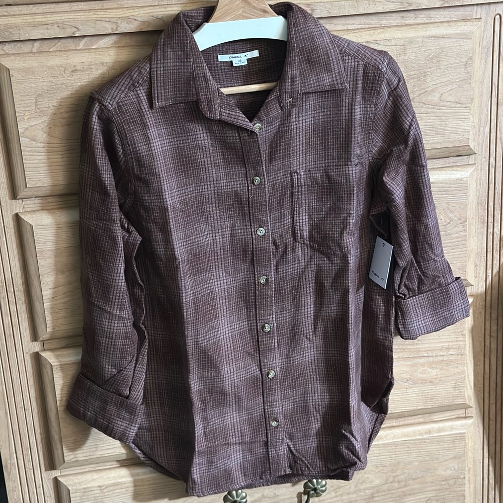O’Neill | Flannel Standard Button Up Collard Shirt | Sz:XS NWT🏷️
